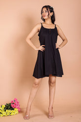 Classic Black A-Line Frock Dress