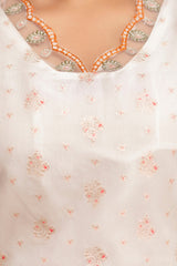 Chanderi 3Pc Embroidered Kurta Set