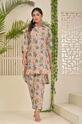 Multicolor Muslin Printed Co-Ord Set