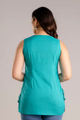 Rayon V-Neck Short Kurta