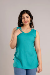 Rayon V-Neck Short Kurta