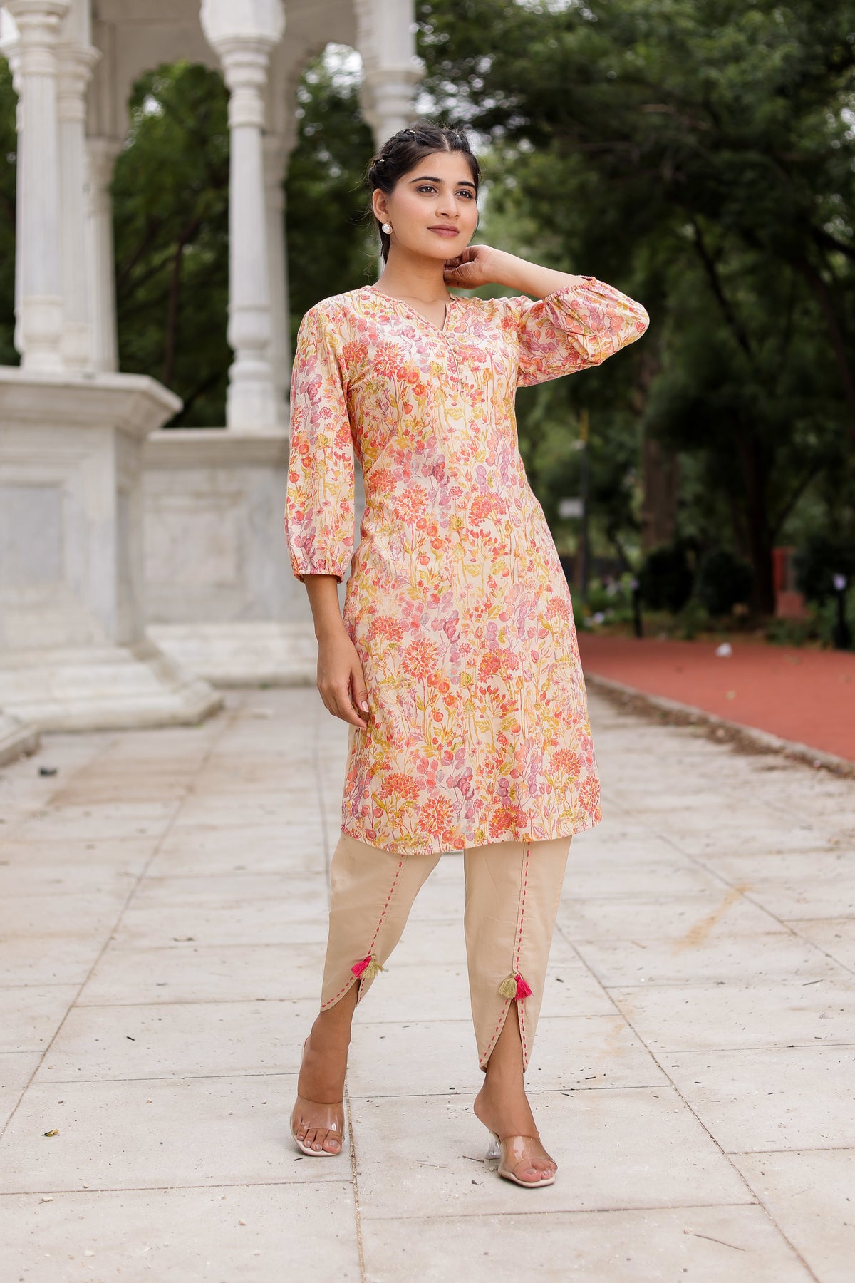 Pure Cotton Kurta with Dhoti Pants Set