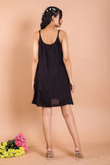 Classic Black A-Line Frock Dress