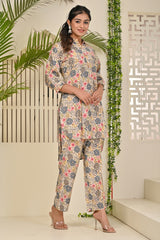 Multicolor Muslin Printed Co-Ord Set