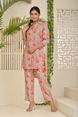 Multicolor Muslin Printed Co-Ord Set